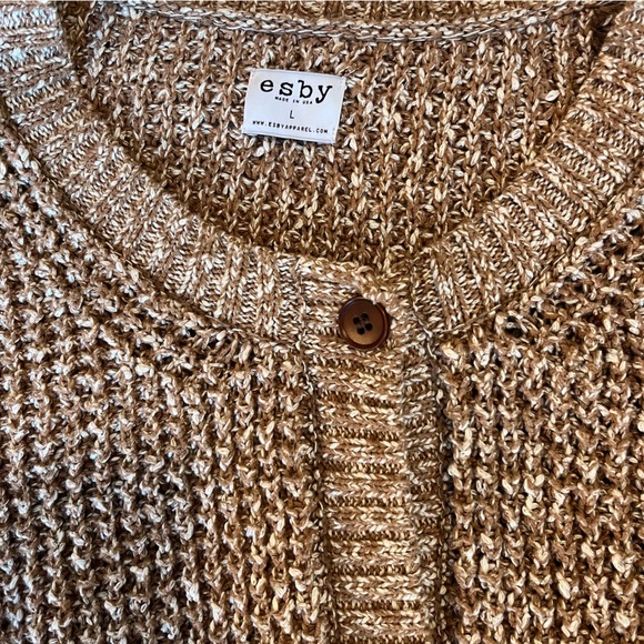 esby apparel Ashley Cardigan in Caramel Size Large - Picture 10 of 13